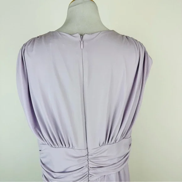 Gabrielle Union Iset Lavender Draped Front Dress Size 1X - Picture 9 of 11